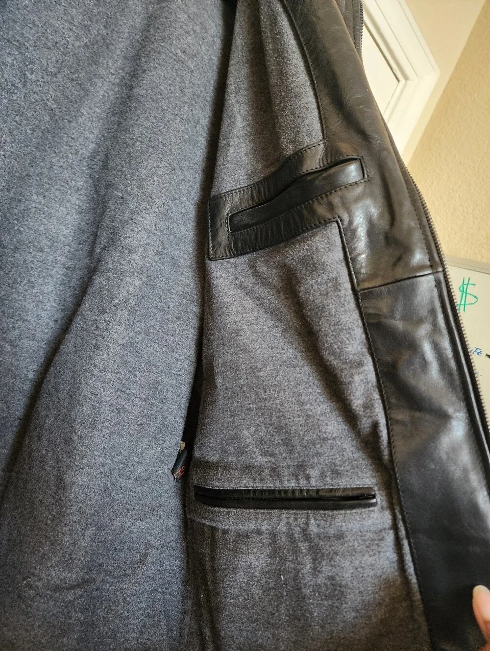 Banana Republic Black Leather Bomber Jacket